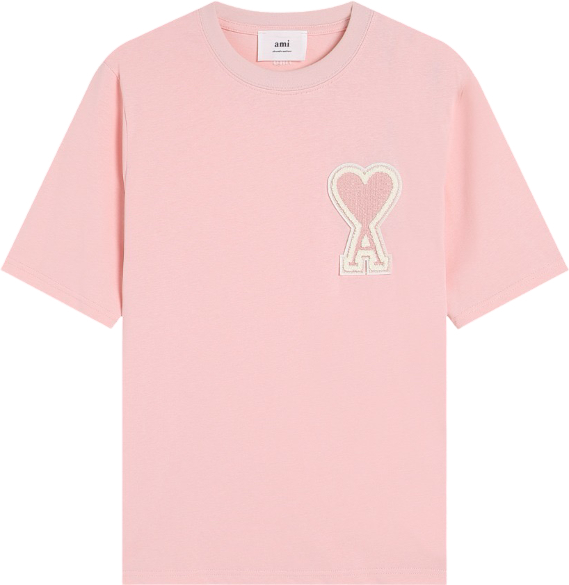 T-shirt rose à logo ami de cœur rose