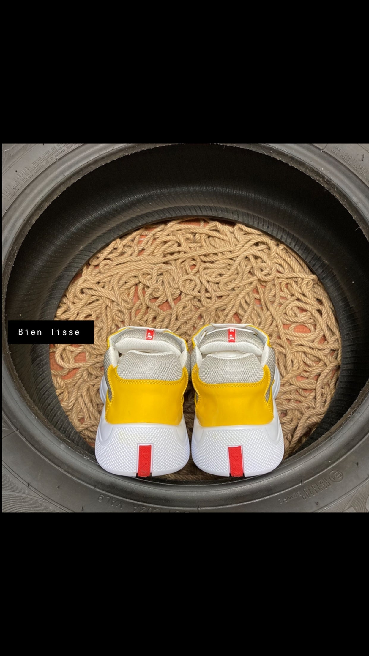 Sneakers Prd America ´ s Cup tissu bike lisse yellow