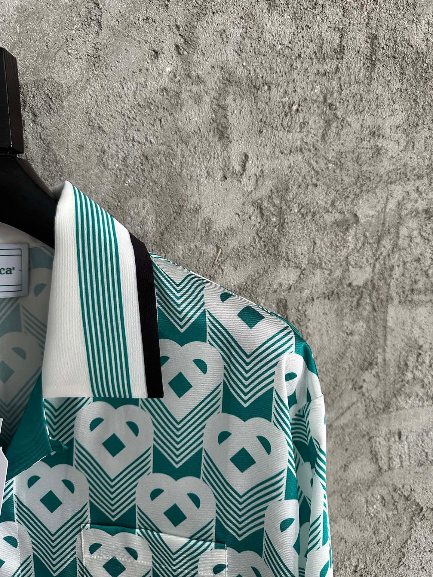 Casa Monogram Silk Shirt