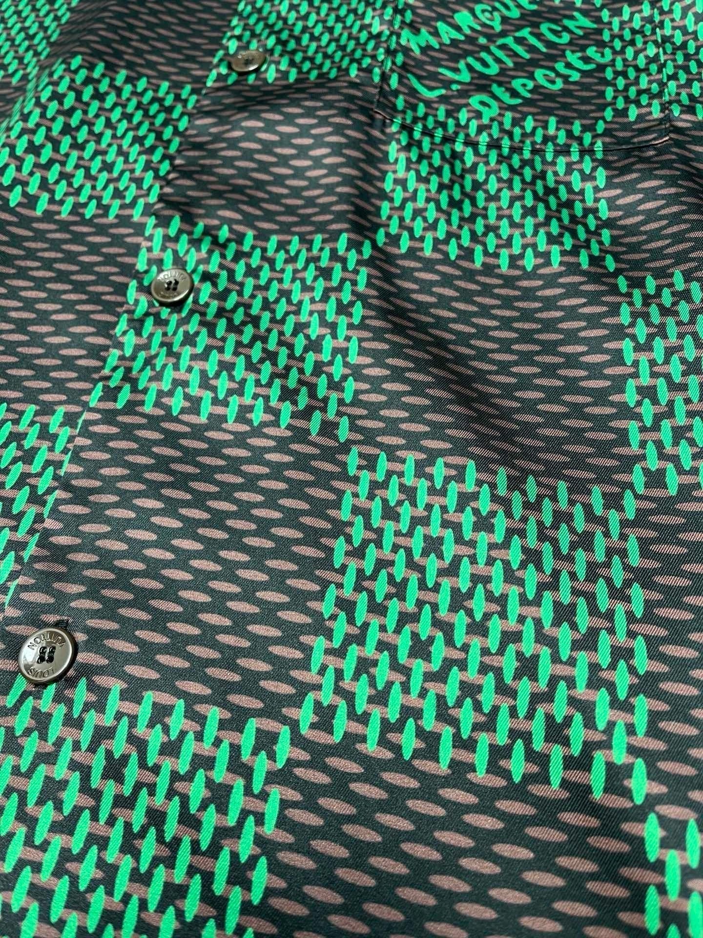 Lv silk casual short sleeve shirt