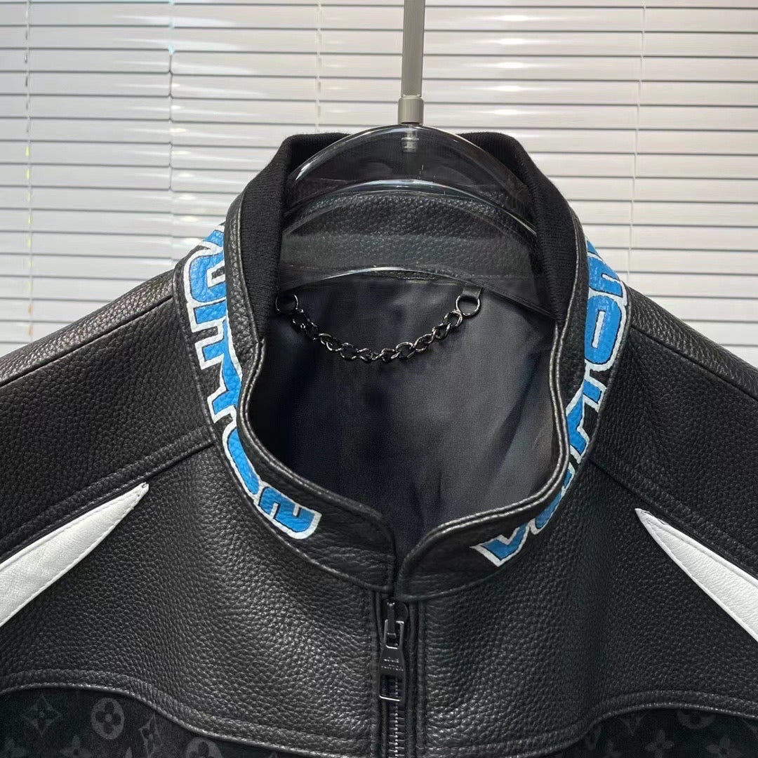 Veste Lv FULL CUIR LEATHER VRAI LEATHER BLACK