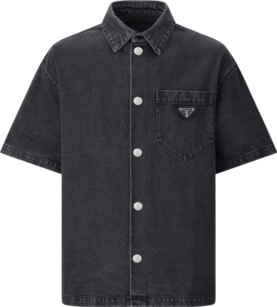 Prd denim shirt with logo plaque