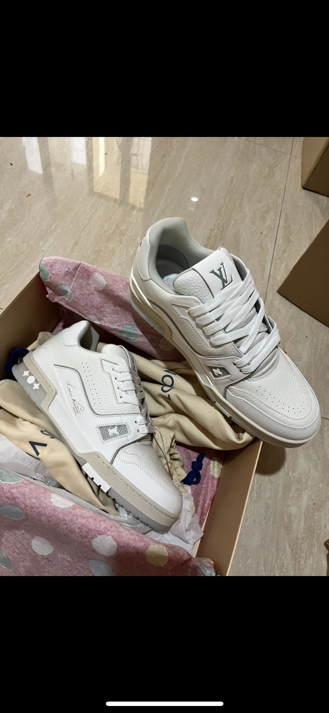 Sneakers Lv trainers monochrome facture