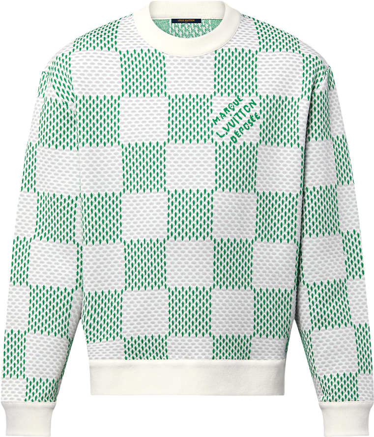 Damier-Sweatshirt aus Baumwolle