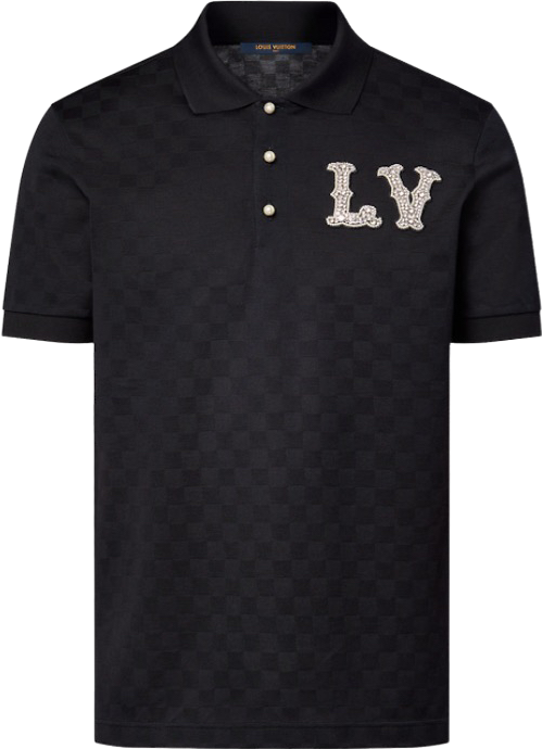 Schwarzes LV-Poloshirt