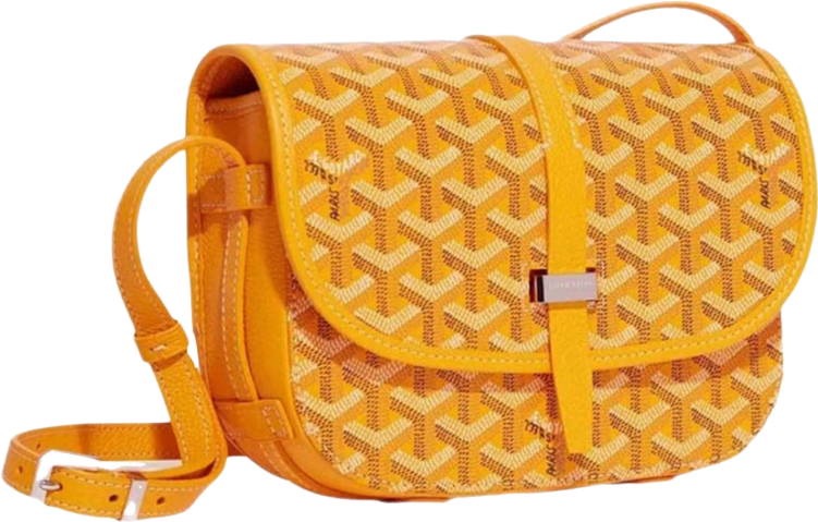 Belvedere yellow leather invoice bag