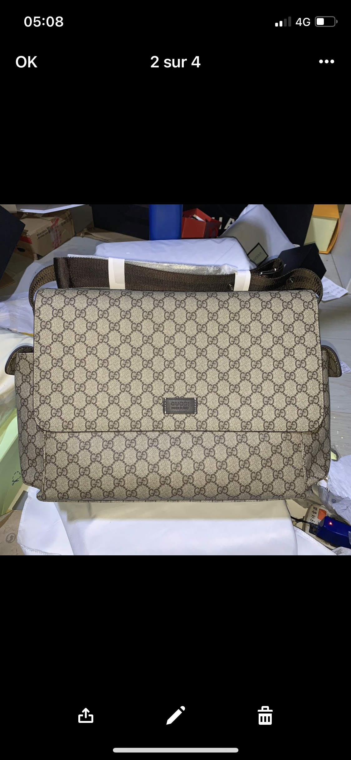 Brown diaper bag invoice