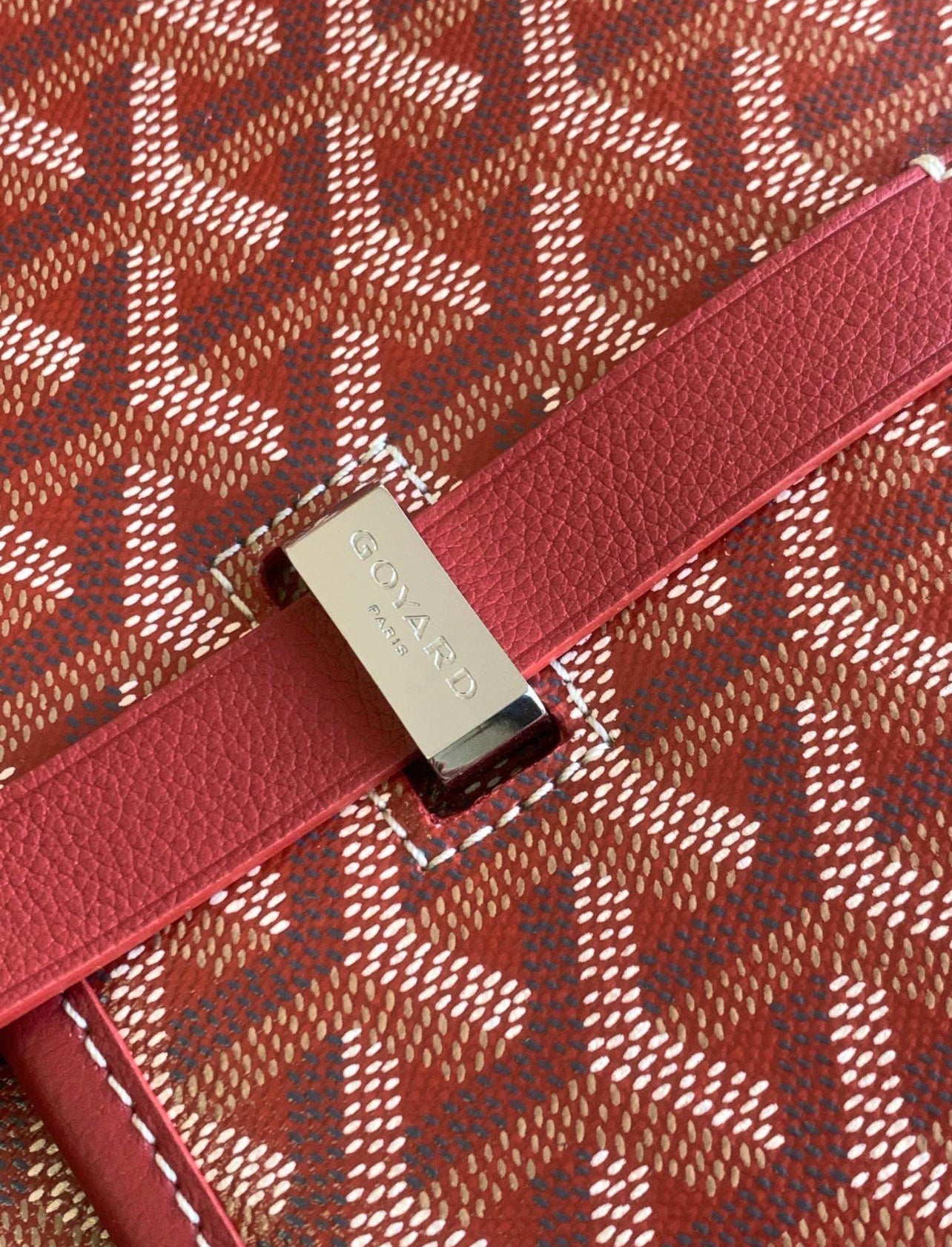 Belvedere red leather invoice bag