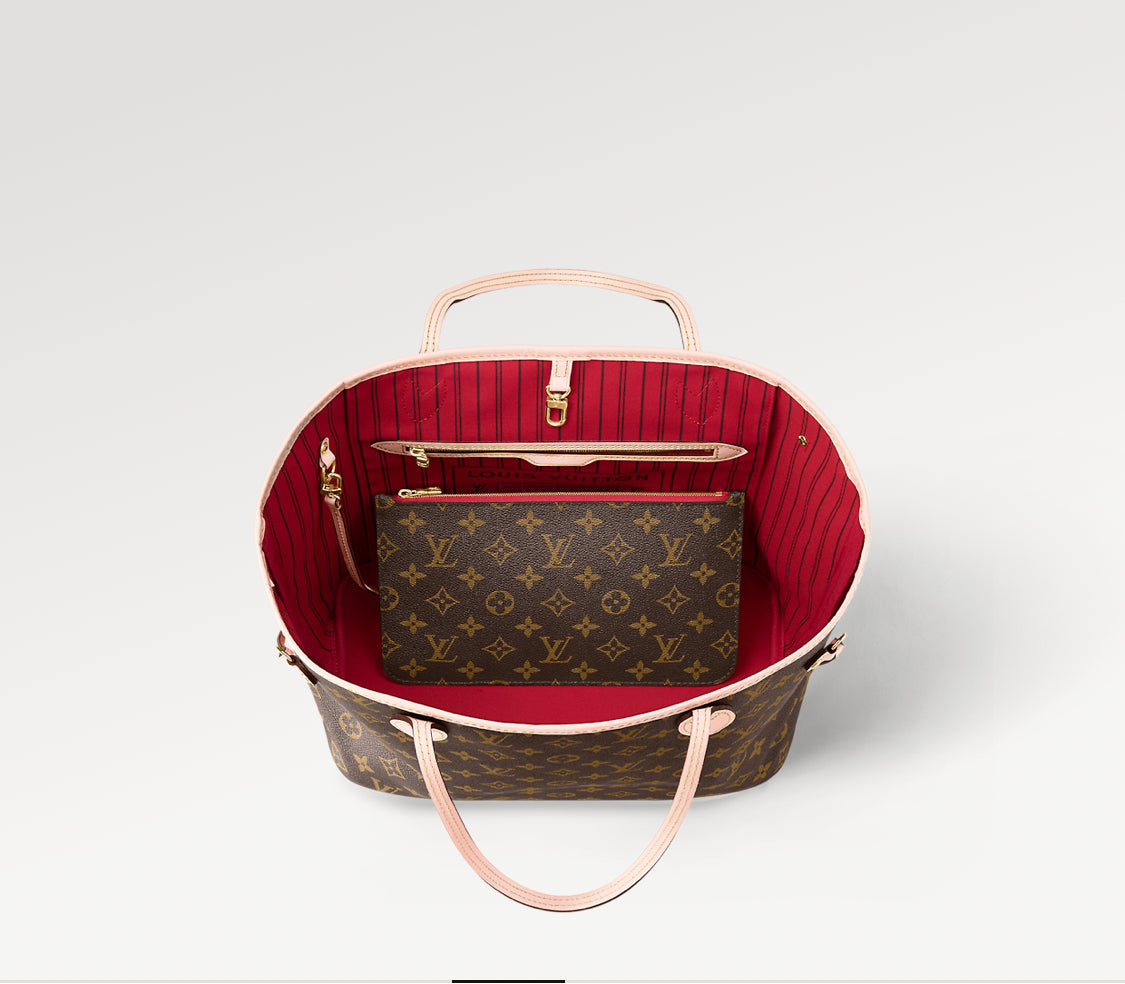 Sac Neverfull MM intérieur Rouge Cherry facture