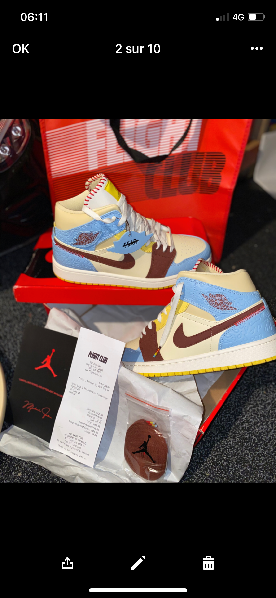 AJ Château Rouge Flight club Authentification ✔️ Facture