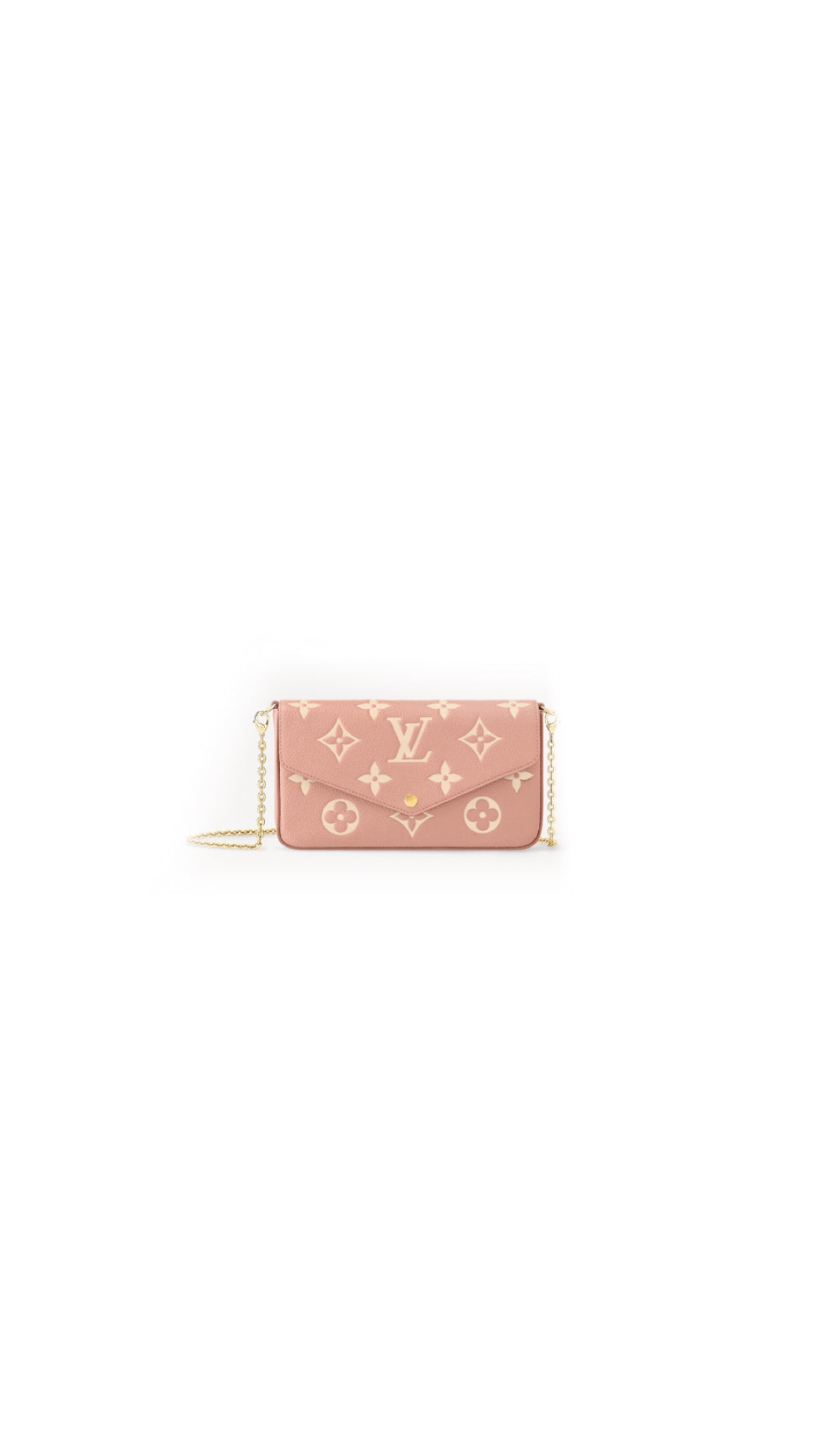 Pochette felicie rose trianon crème toile facture