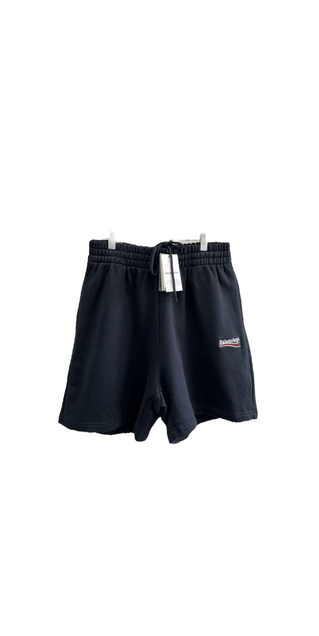 Shorts aus schwarzer Baumwolle