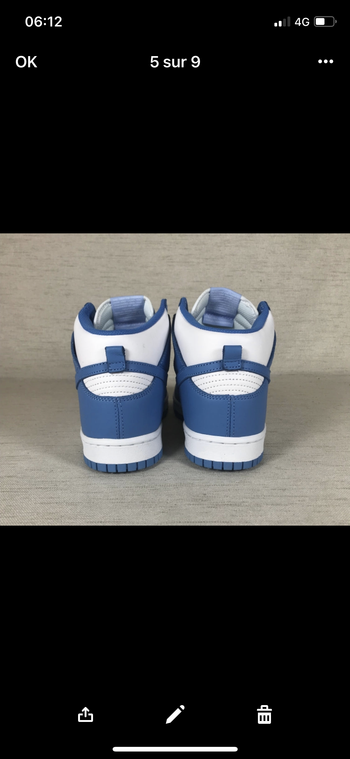 Dunk high Laser Blue Stock X Authentification ✔️ facture