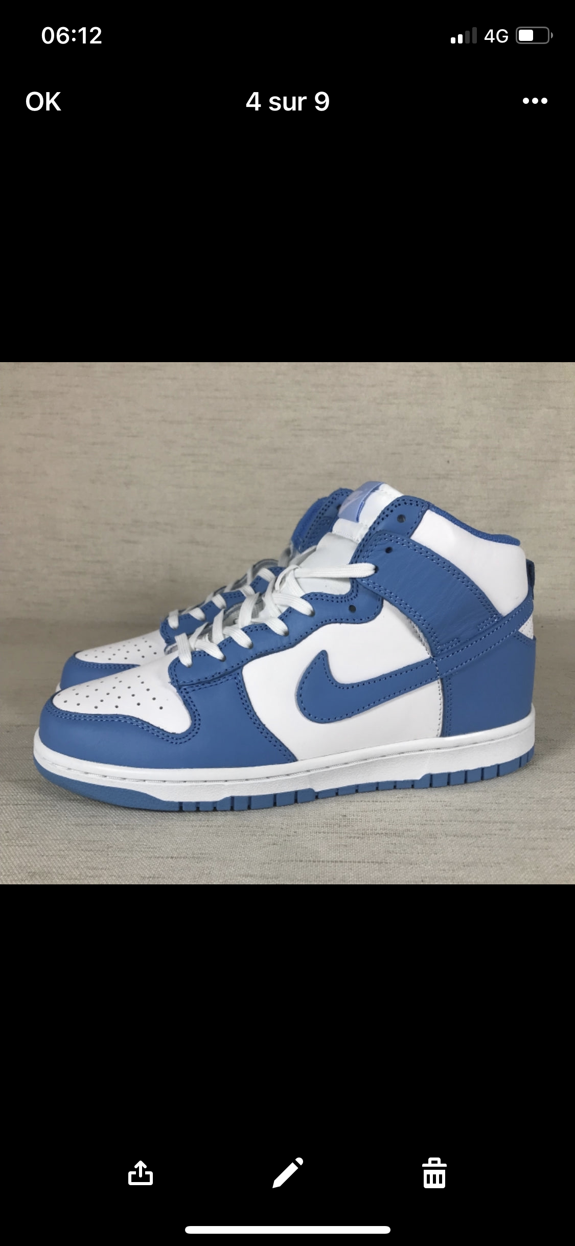 Dunk high Laser Blue Stock X Authentification ✔️ facture