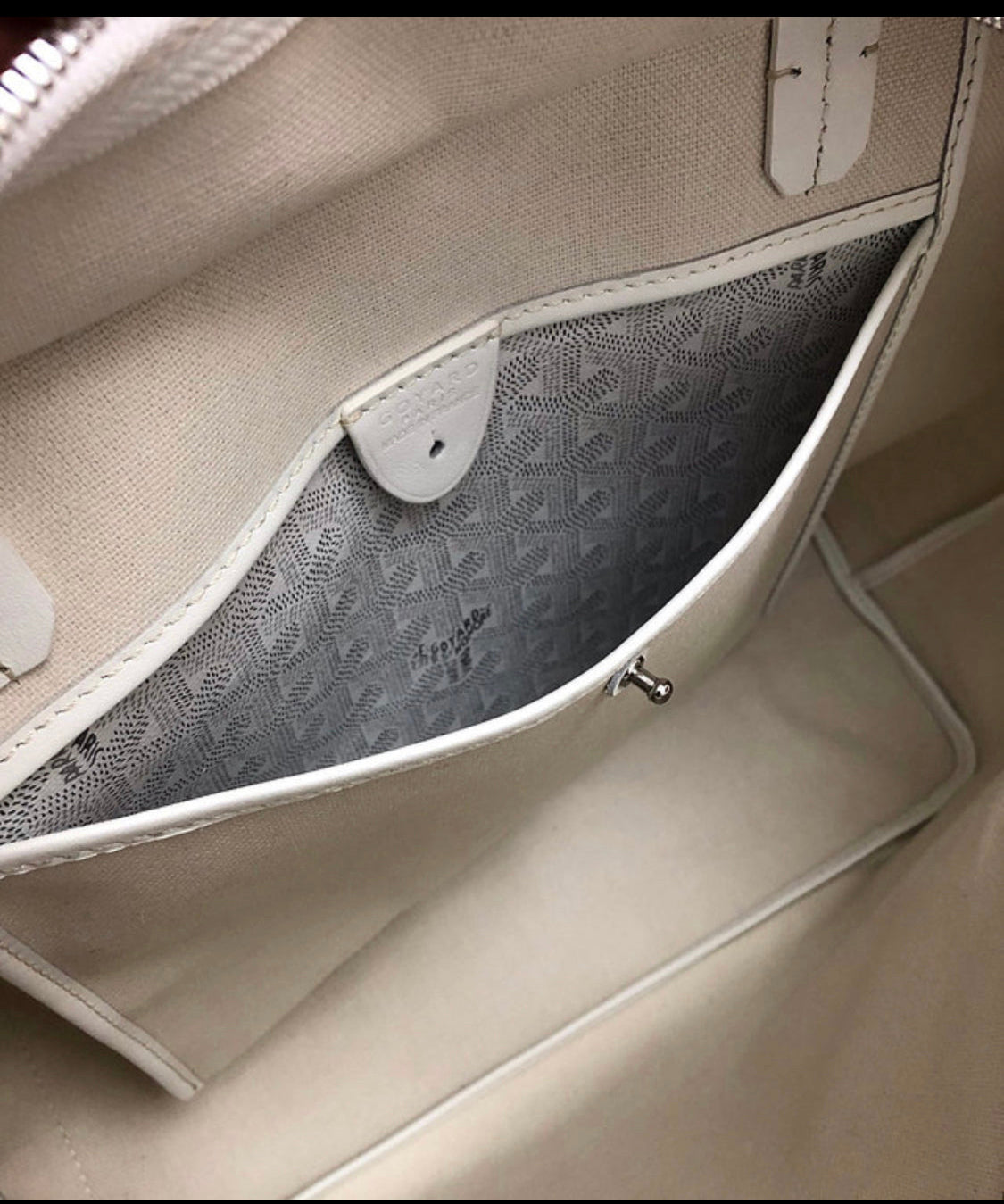 White Artois PM invoice bag