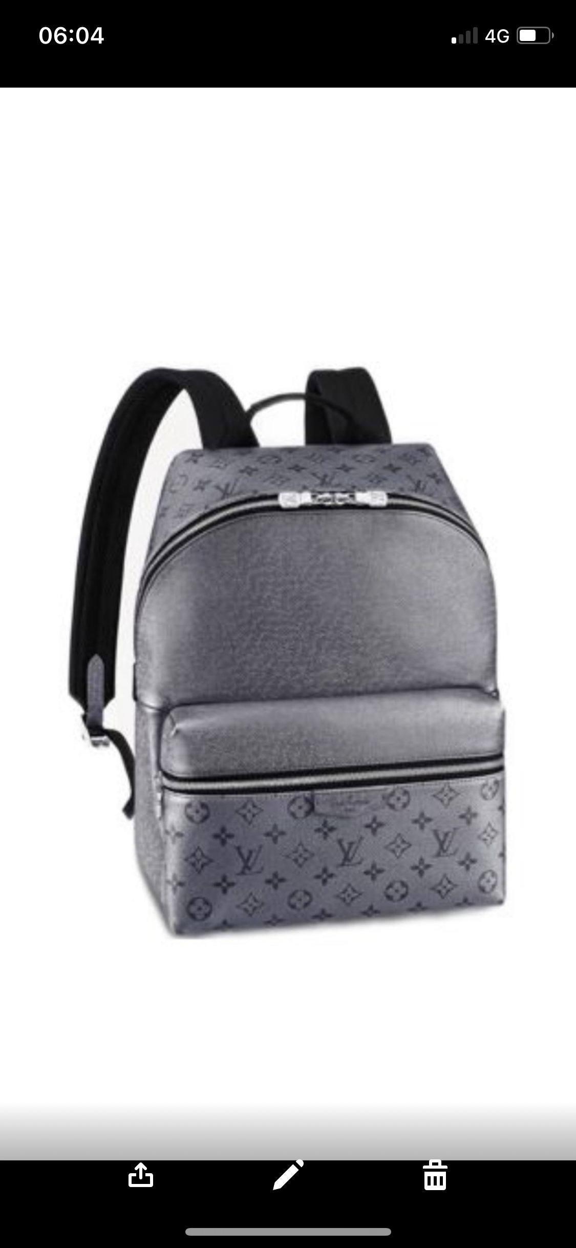 Sac à Dos Lv cuir Outdoor Grise facture