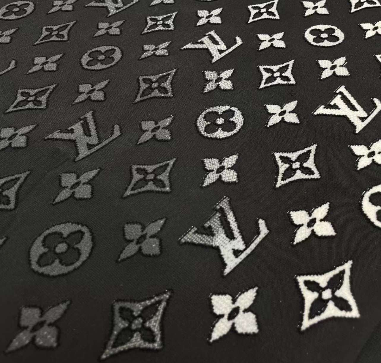 Schwarzes LV-Sweatshirt mit Muster