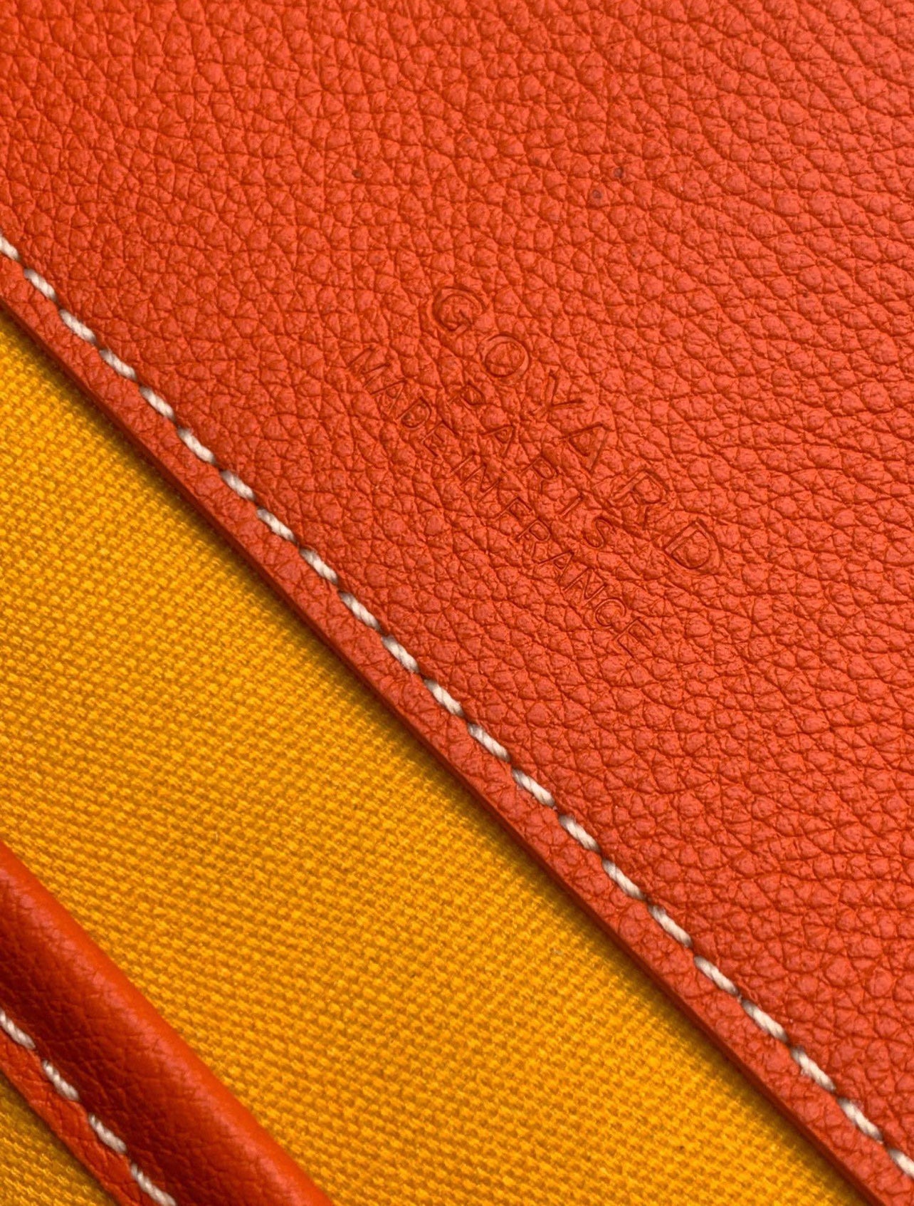 Belvedere orange leather bag invoice