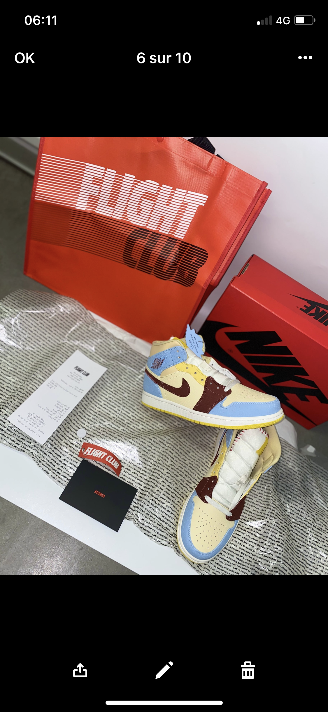 AJ Château Rouge Flight club Authentification ✔️ Facture