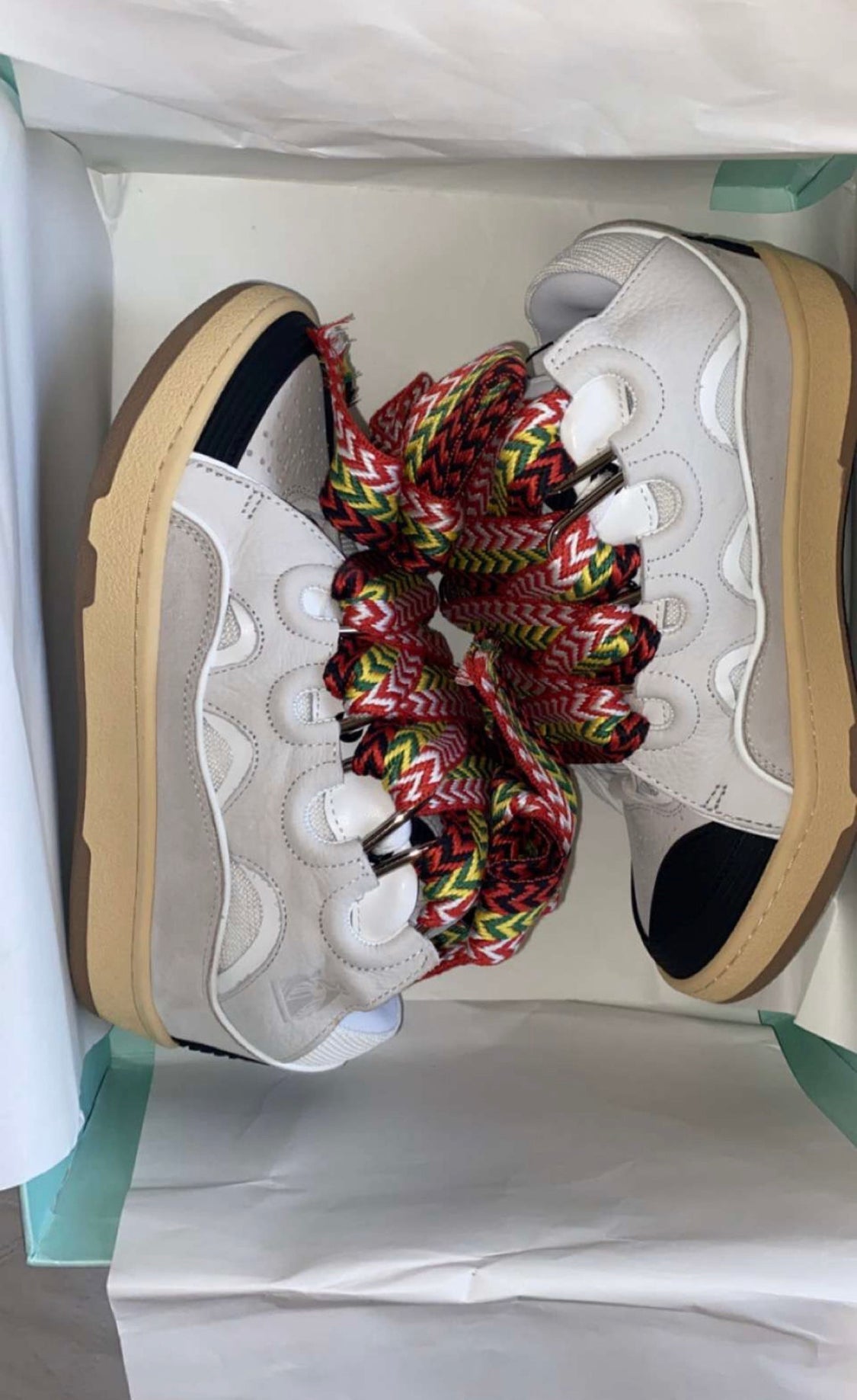 Sneakers Lanvin white red facture