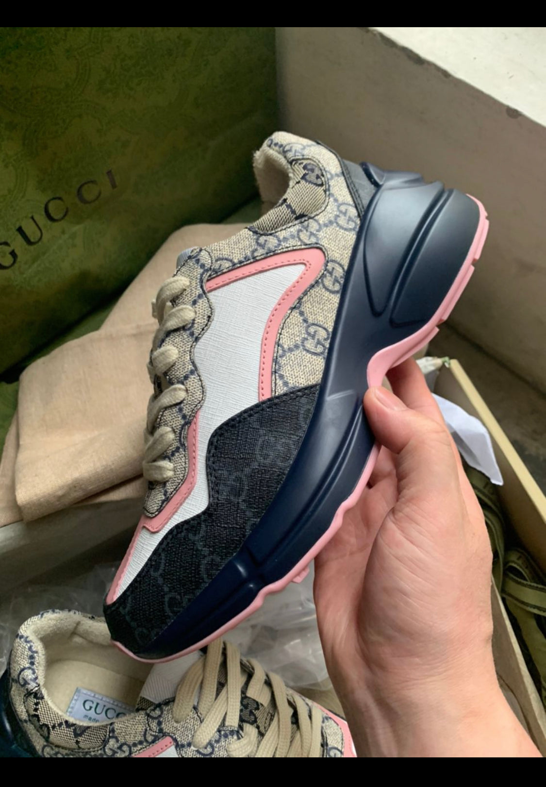 Sneakers Gg Rython rose facture
