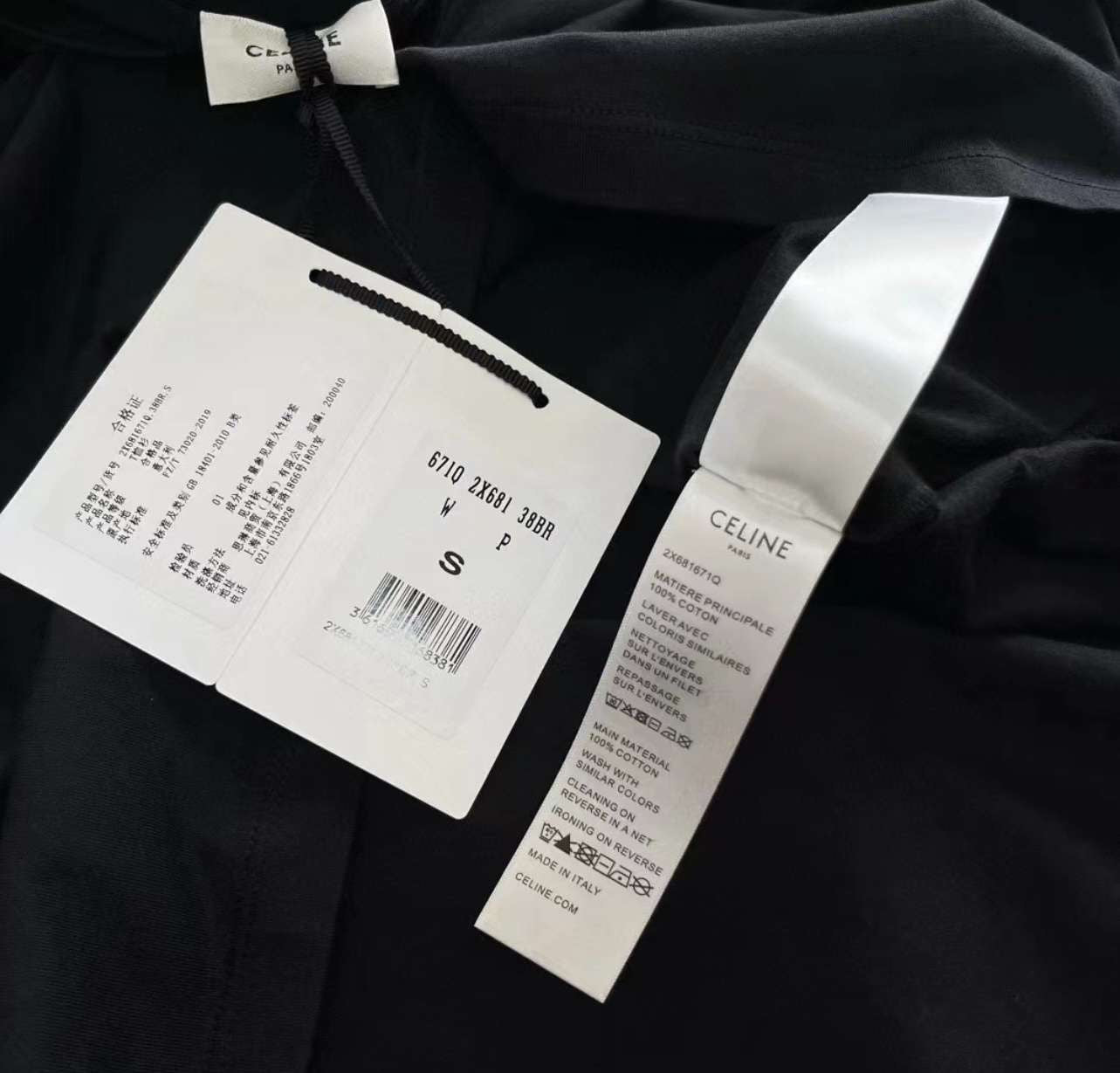 Schwarzes Celine-T-Shirt