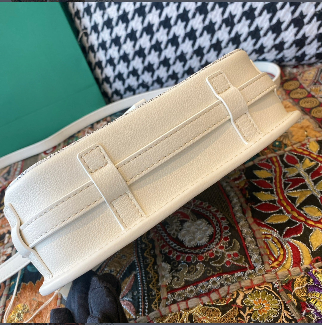Sac Belvédère White leather facture