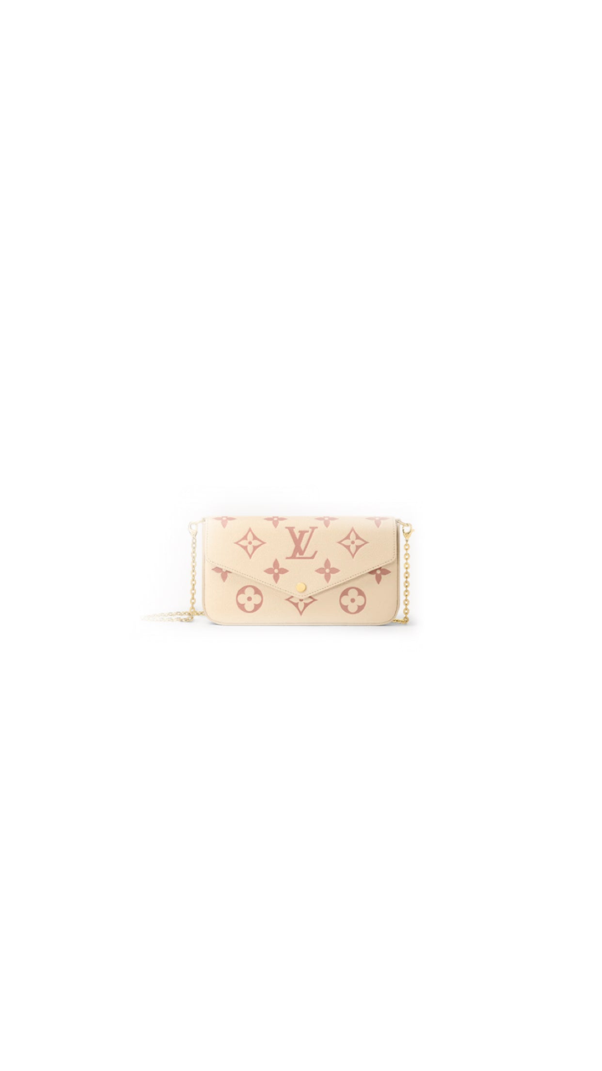 Pochette felicie crème rose trianon toile facture