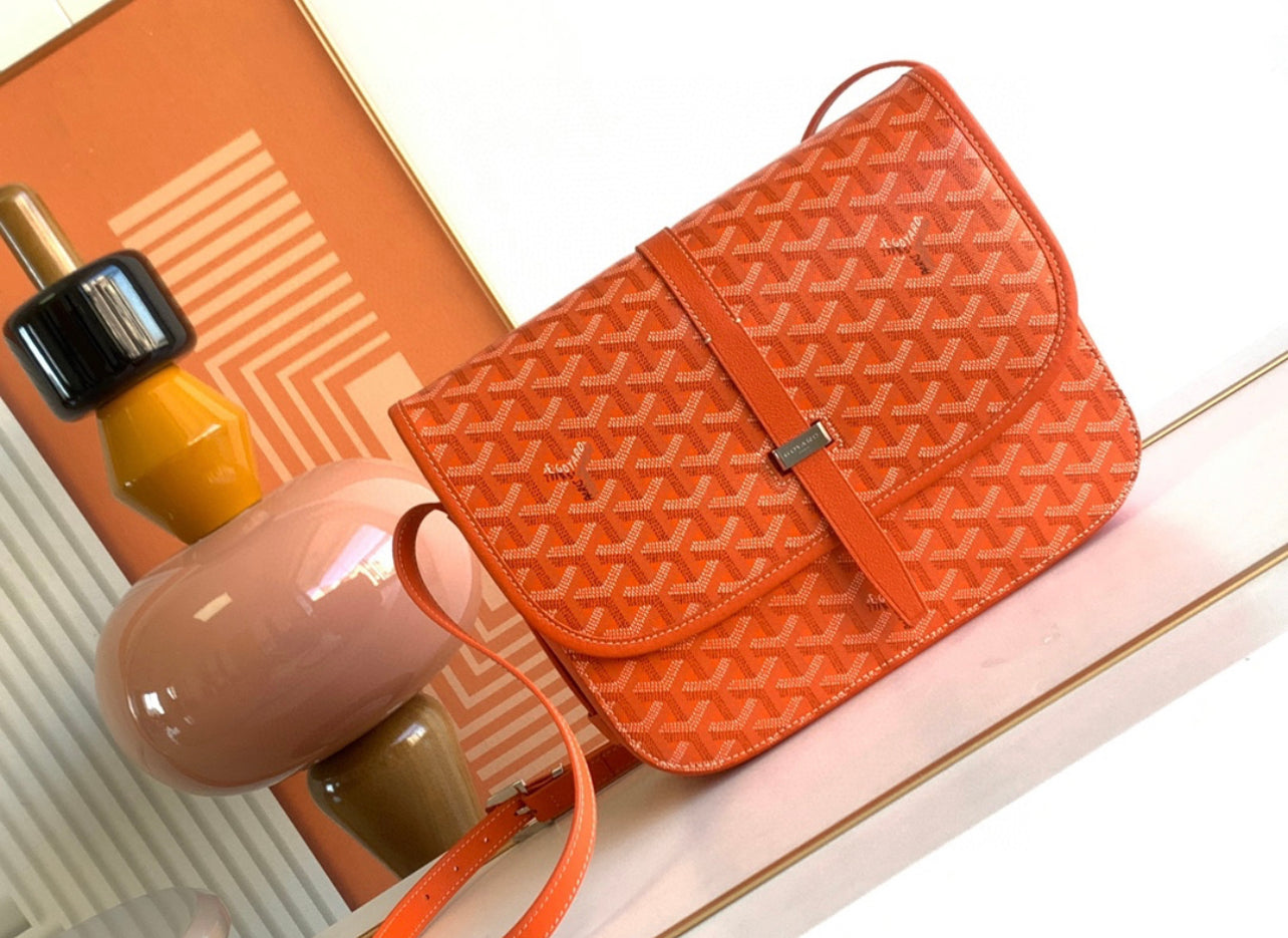Sac Belvédère orange leather facture