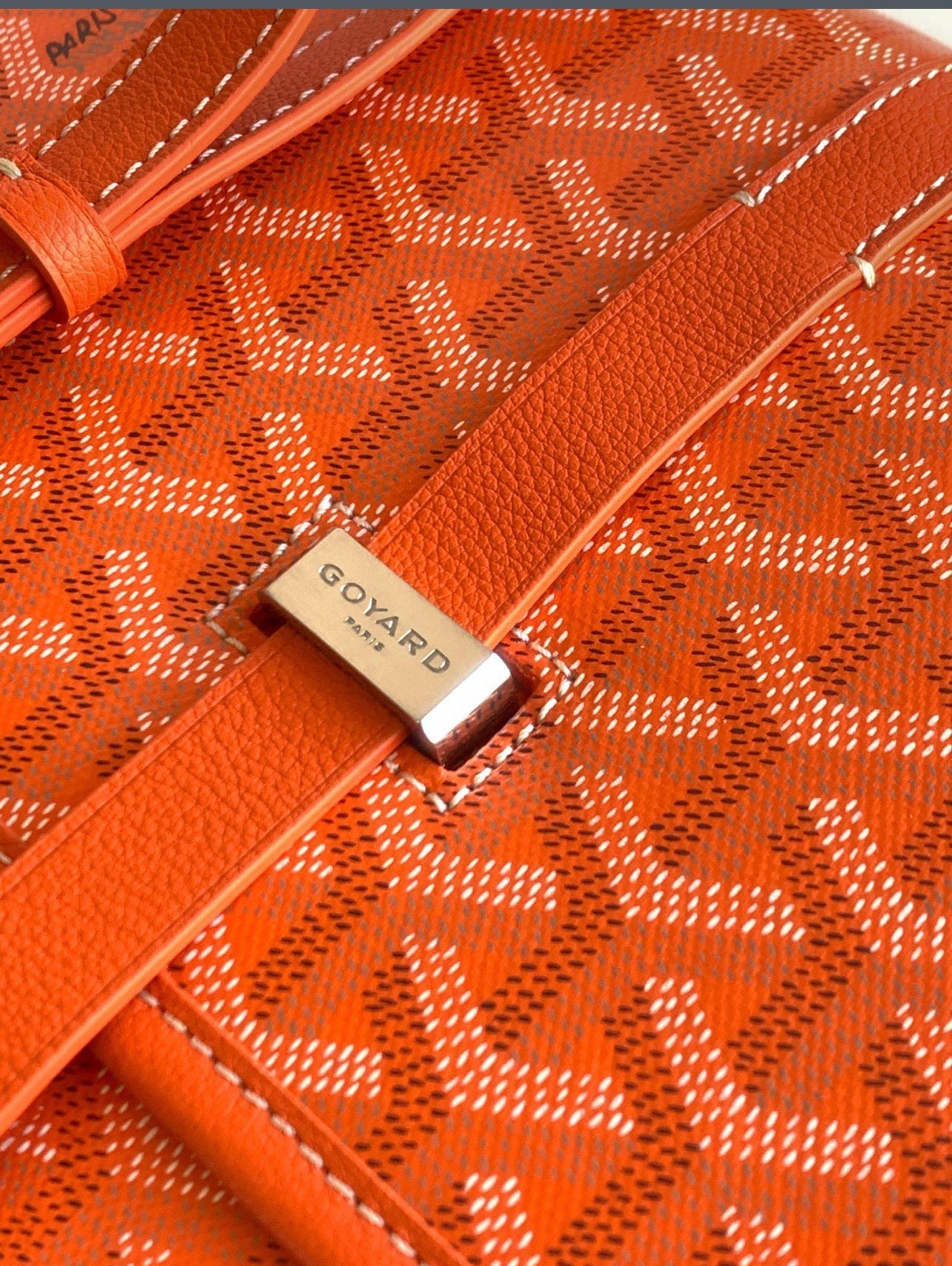 Sac Belvédère orange leather facture