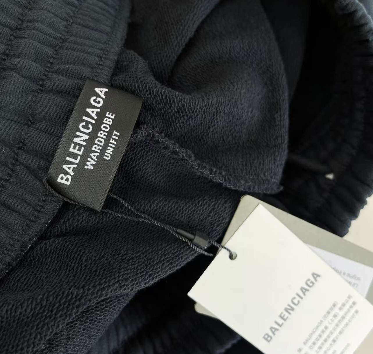 Shorts aus schwarzer Baumwolle