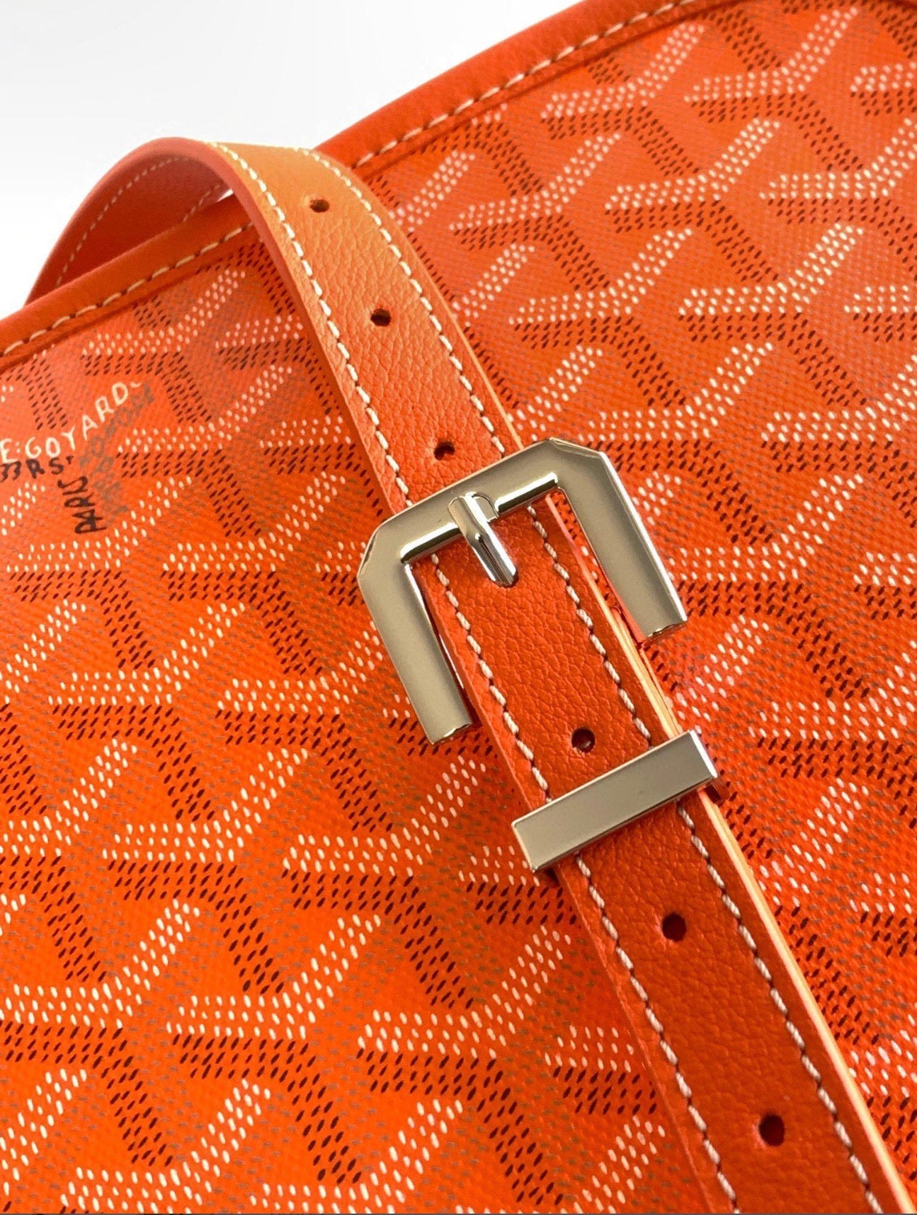 Sac Belvédère orange leather facture