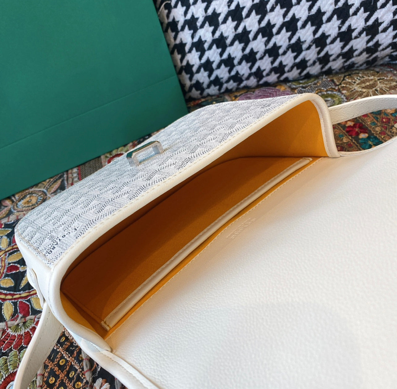 Sac Belvédère White leather facture