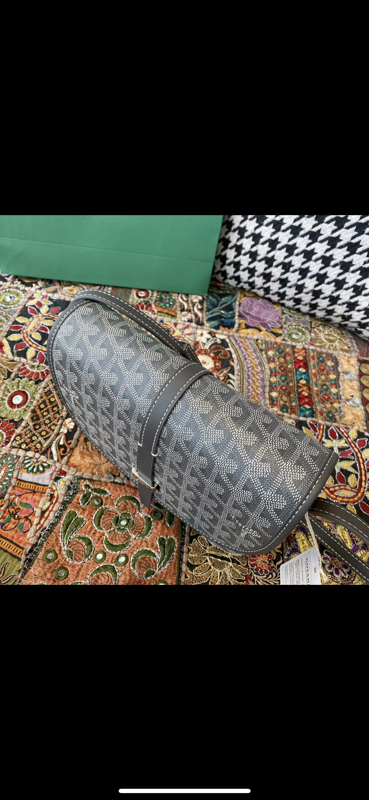 Sac Belvédère vintage leather grey facture