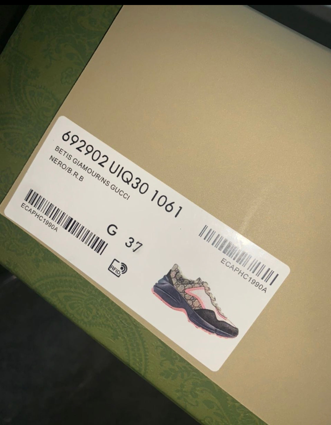 Sneakers Gg Rython rose facture