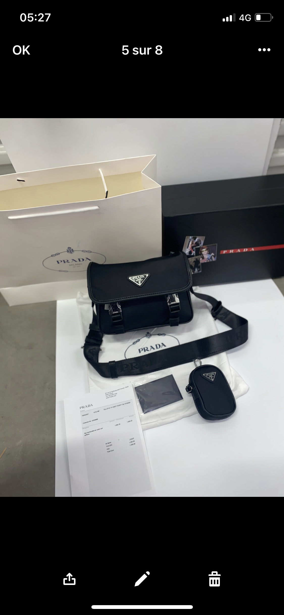 Sacoche prd Noir nylon facture