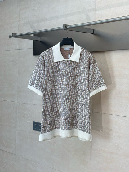 Polo CD oblique coton Jacquard