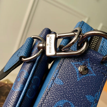 Sac Trio Messenger bleu facture 10/10