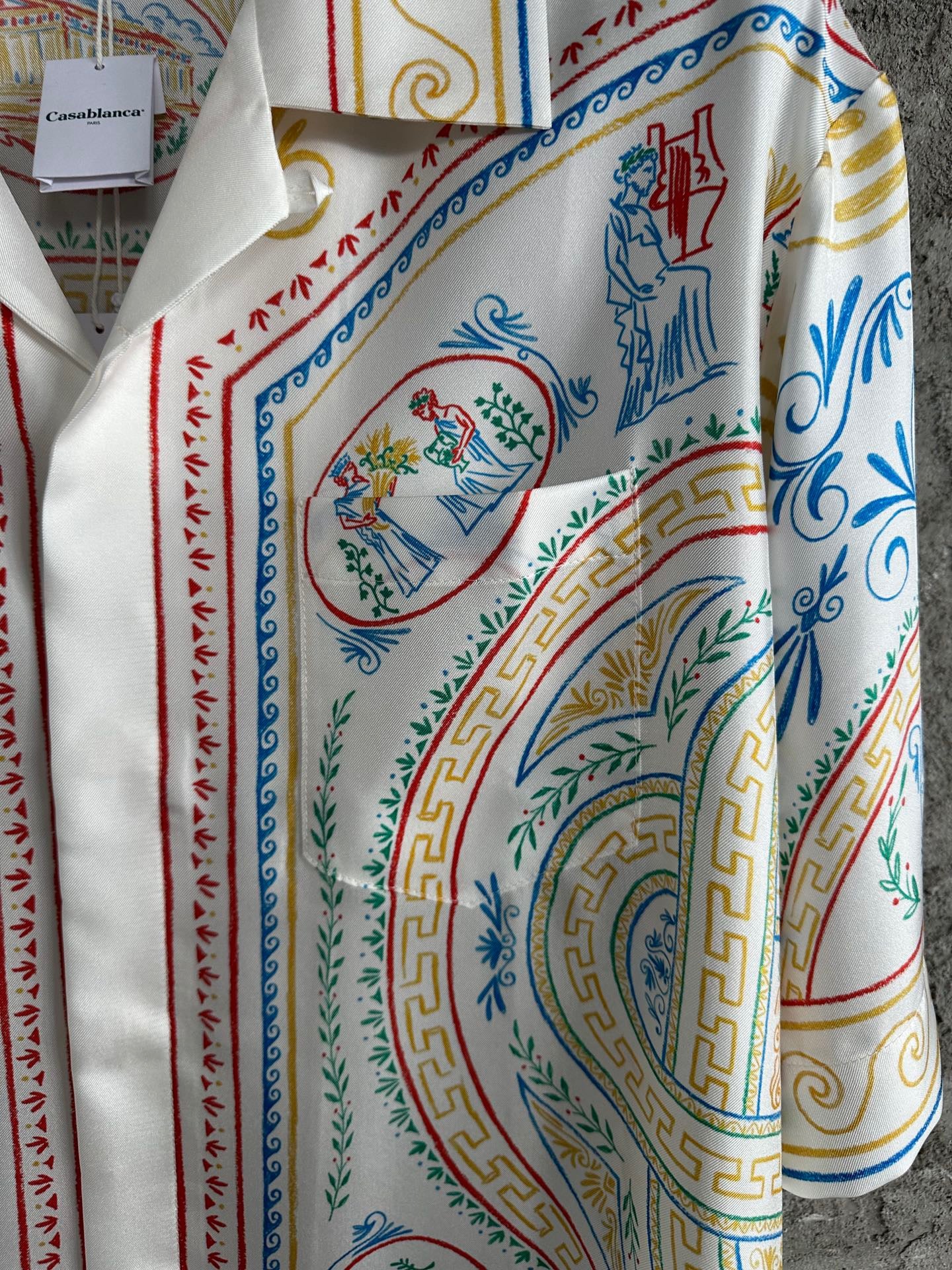CHEMISE CASA CUBAN COLLAR SILK ENSEMBLE