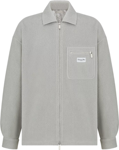 Surchemise zippée CD Couture Molleton de coton et laine mélangés gris