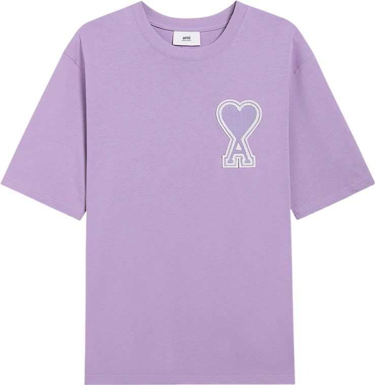 T-shirt vert à logo ami de cœur violet