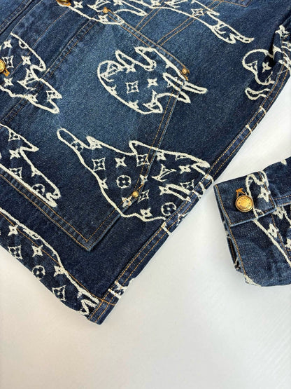 Pantalon droit Monogram en denim lv