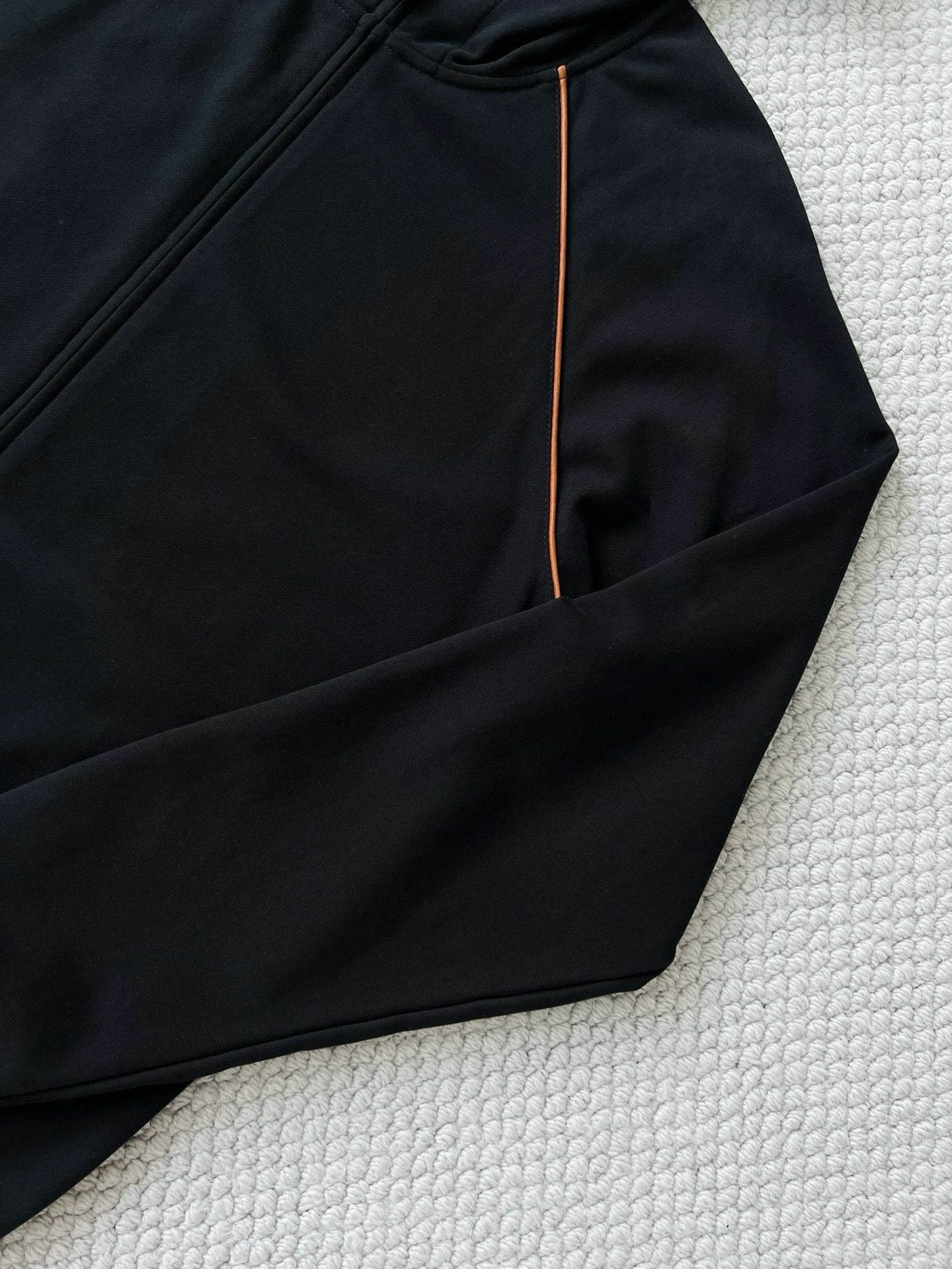 BRUNELLO CUCI Techno Cotton Zip-up Hoodie In Black