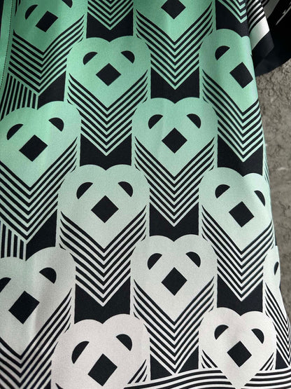CASAB ENSEMBLE  chemise en soie en dégradé à motif monogrammé