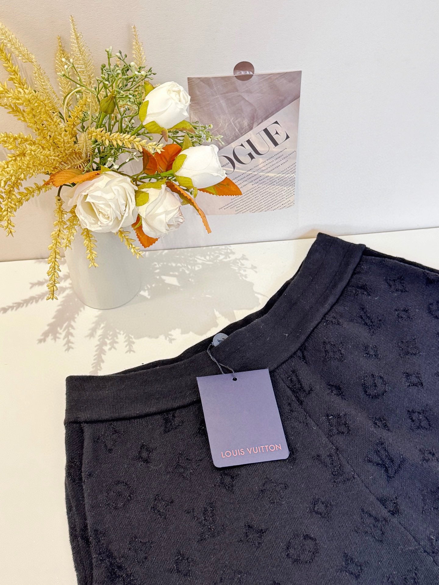 Short en maille à motif jacquard