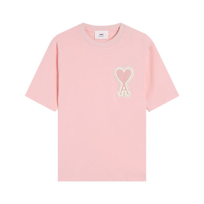 T-shirt rose à logo ami de cœur rose