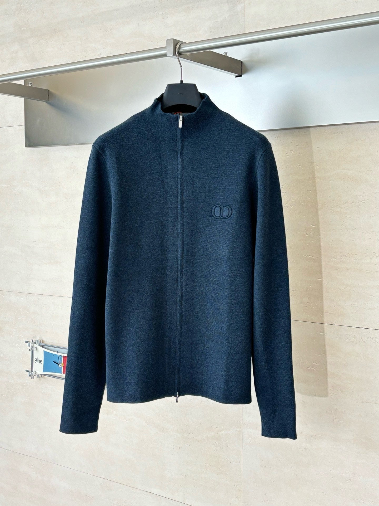 Cardigan CD Oblique brodé CD 10/10 bleu nuit