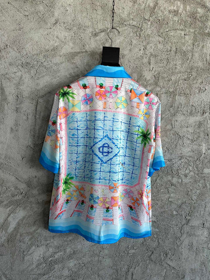 Casa ensemble chemise le plongeon soie