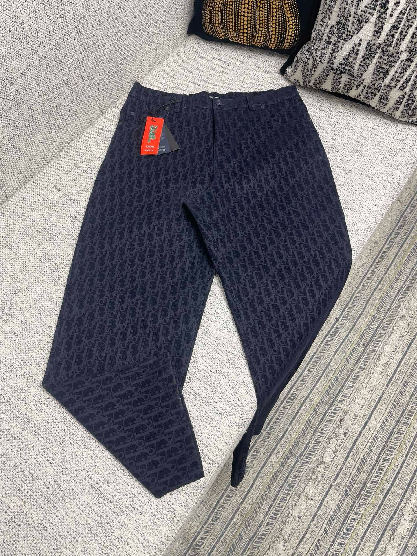 Jean Heritage CD Oblique DIOR AND KAWS Denim de coton bleu 10/10