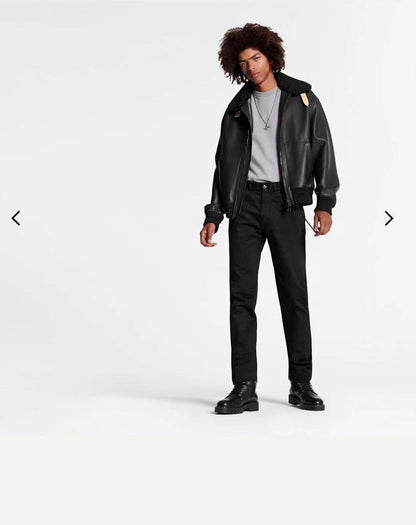 Veste Lv FULL CUIR LEATHER VRAI LEATHER BLACK